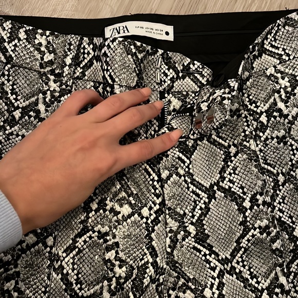 Zara Faux Snakeskin Pants - Picture 4 of 5